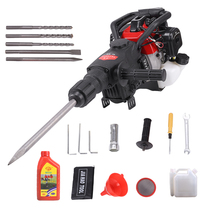 58 Oil hammer Multi-function industrial portable gasoline hammer pickaxe drilling machine Impact drill Concrete gasoline engine crushing pickaxe
