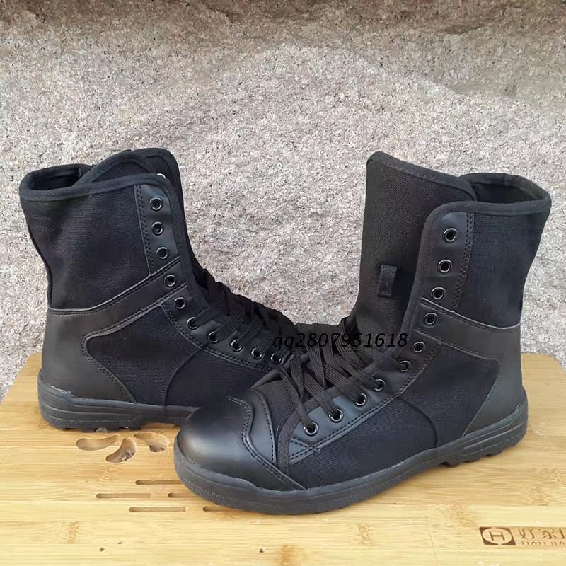 Bottes militaires pour homme en toile - Ref 1400997 Image 17