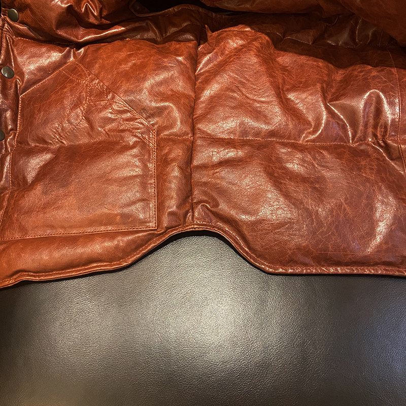 Зимний жилет с пухом, ретро куртка, из натуральной кожи, облегающий крой, для влюбленных, увеличенная толщина 