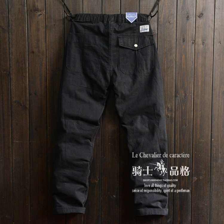 Thắt lưng bán thun nặng thẳng thẳng dụng cụ thường xuyên quần nam ống rộng twill Ami pocket Túi retro của Mỹ shop đồ nam