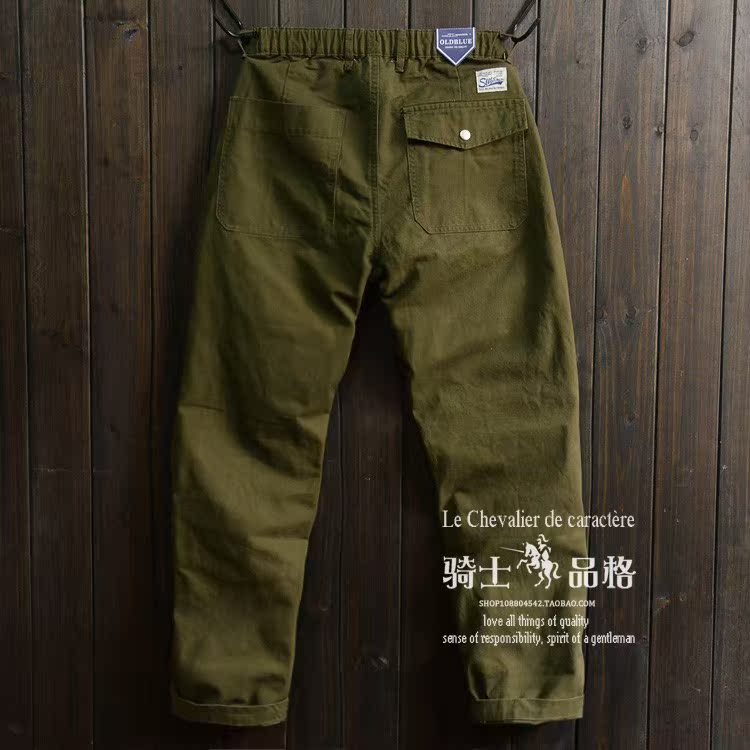 Thắt lưng bán thun nặng thẳng thẳng dụng cụ thường xuyên quần nam ống rộng twill Ami pocket Túi retro của Mỹ shop đồ nam