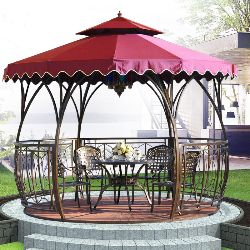 Outdoor Cool Pavilions Patio Outdoor Open-air Tent Garden villas Wooden Houses Pavilions leisure Farm Leisure shading rain shed