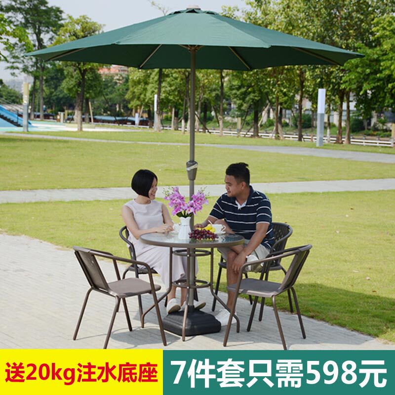 Outdoor table and chairs Combined with five sets of balconies open air casual patio tables table and chairs Three sets of iron art table and chairs