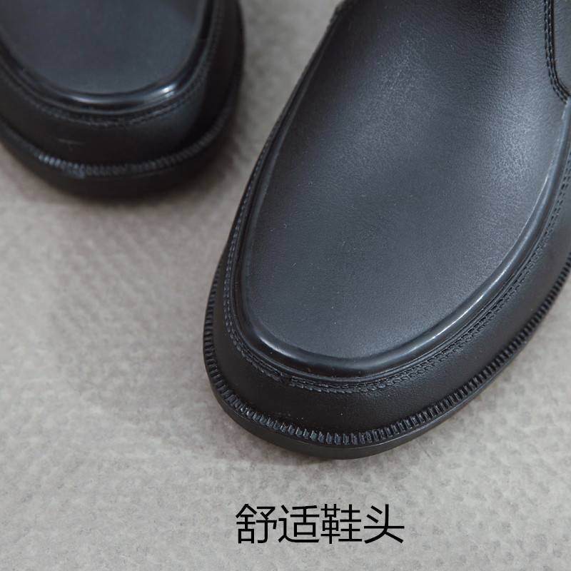 Giày nam mưa mùa đông nam cộng với nhung cotton ấm mưa giày ống cao không thấm nước giày cao su giày câu cá giày đầu bếp giày lười nam chống nước