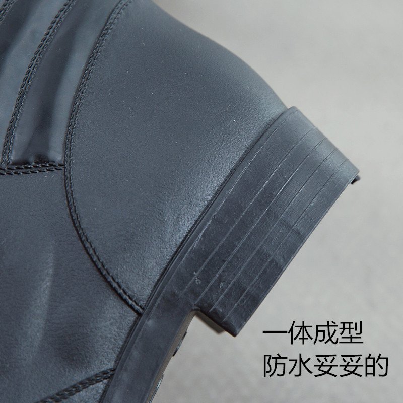 Giày nam mưa mùa đông nam cộng với nhung cotton ấm mưa giày ống cao không thấm nước giày cao su giày câu cá giày đầu bếp giày lười nam chống nước