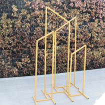  New wedding props wrought iron screen road guide geometric box road guide wedding decoration background arrangement stage decoration