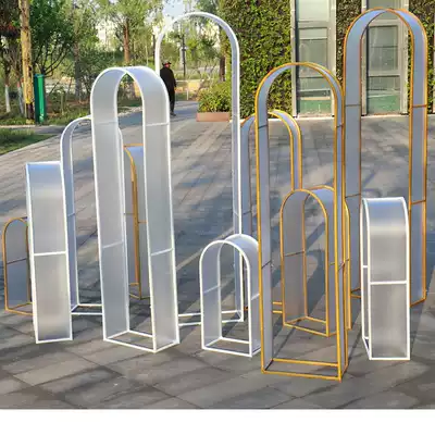 2019 New Wedding iron screen arch props wedding road lead stage background star arch moon Decorative Film