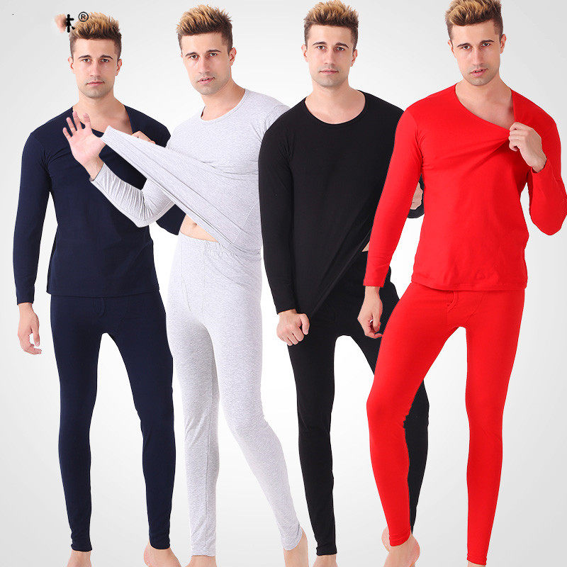 Laiqiu underwear men's cotton sweater youth base thin section sanitary pants cotton heating underwear winter red card