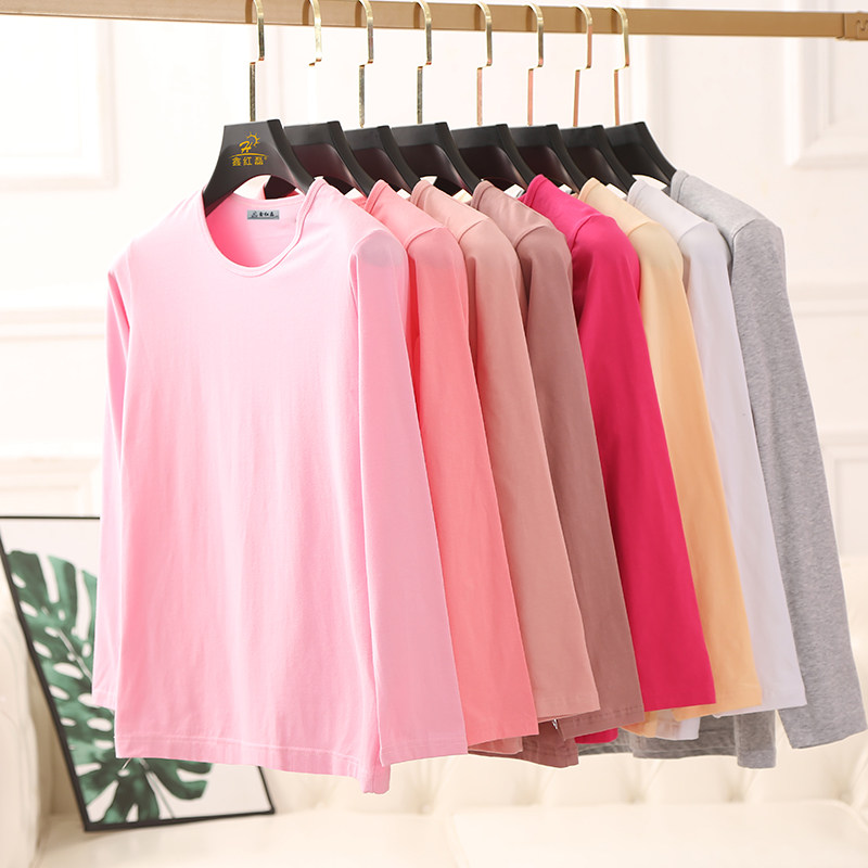 Ladies Lycra Cotton Top Warm One Piece Autumn Clothes Hygiene Pants Women Thin Round Neck Solid Color Underwear Large Size Suit