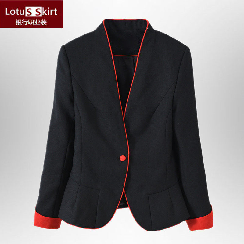 2019 Fall jacket woman CITIC Bank Overalls to work with commuter long sleeve CITIC One grain buckle line