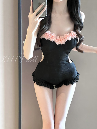 Красивый слитный купальник для женщин, новинка 2025 года, черный, элитный, сексуальный, стройнящий, в стиле Ins, высококачественный, консервативный