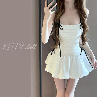 Beautiful and Pure One-Piece Swimsuit for Women 2025 New Style High-End Sexy Slightly Chubby Girl Covers the Body and Looks Slim Conservative Strap Design