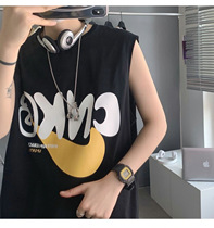 les handsome t Chaoquet Chest Length vest Outside Wearing Kan Shoulder Plastic Chest Side Bandage Pure Cotton Sports Bouquet Chest Underwear Student Female