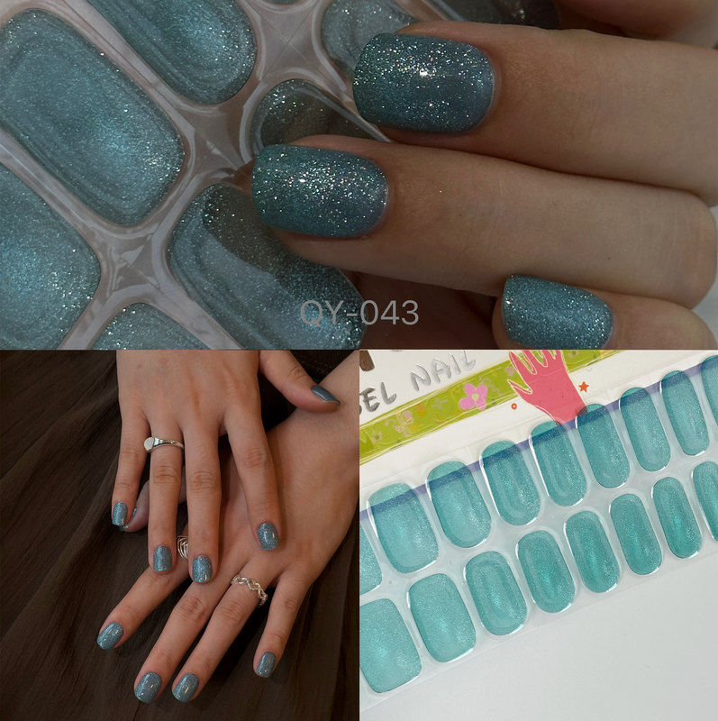 Strange Country 3.0 Semi-Baked Semi-Cured Nail Stickers Uv Gel Nail Art Stickers [Maldives] Qy-043