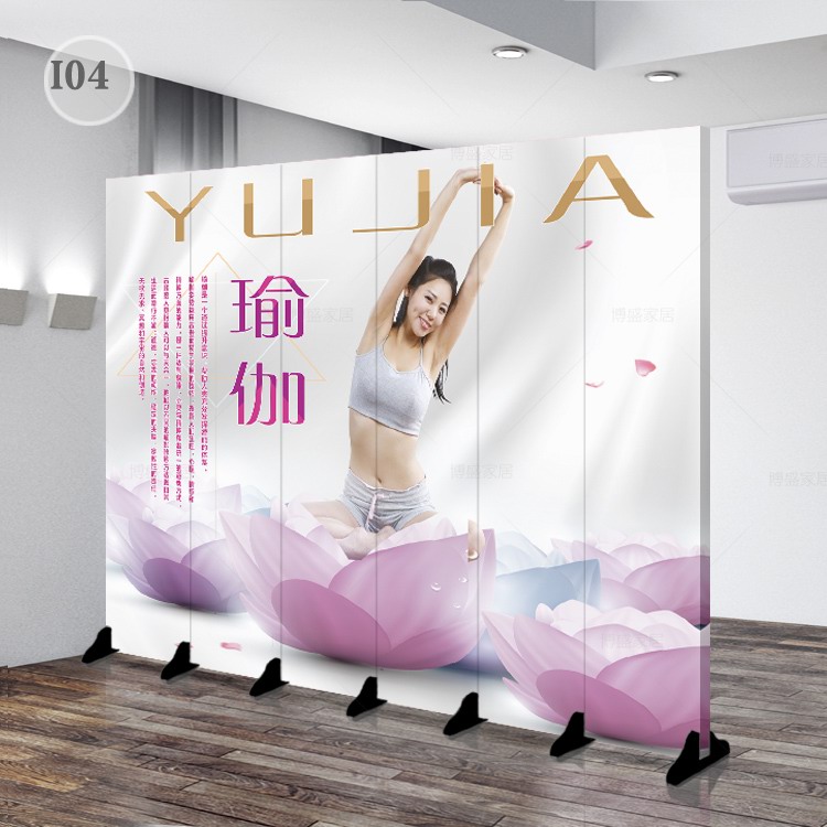 Phòng tập yoga dành riêng cho phòng tập nhảy màn hình gấp màn hình gấp vải màn hình với ròng rọc có thể đẩy và kéo phân vùng gấp - Màn hình / Cửa sổ vach ngan go