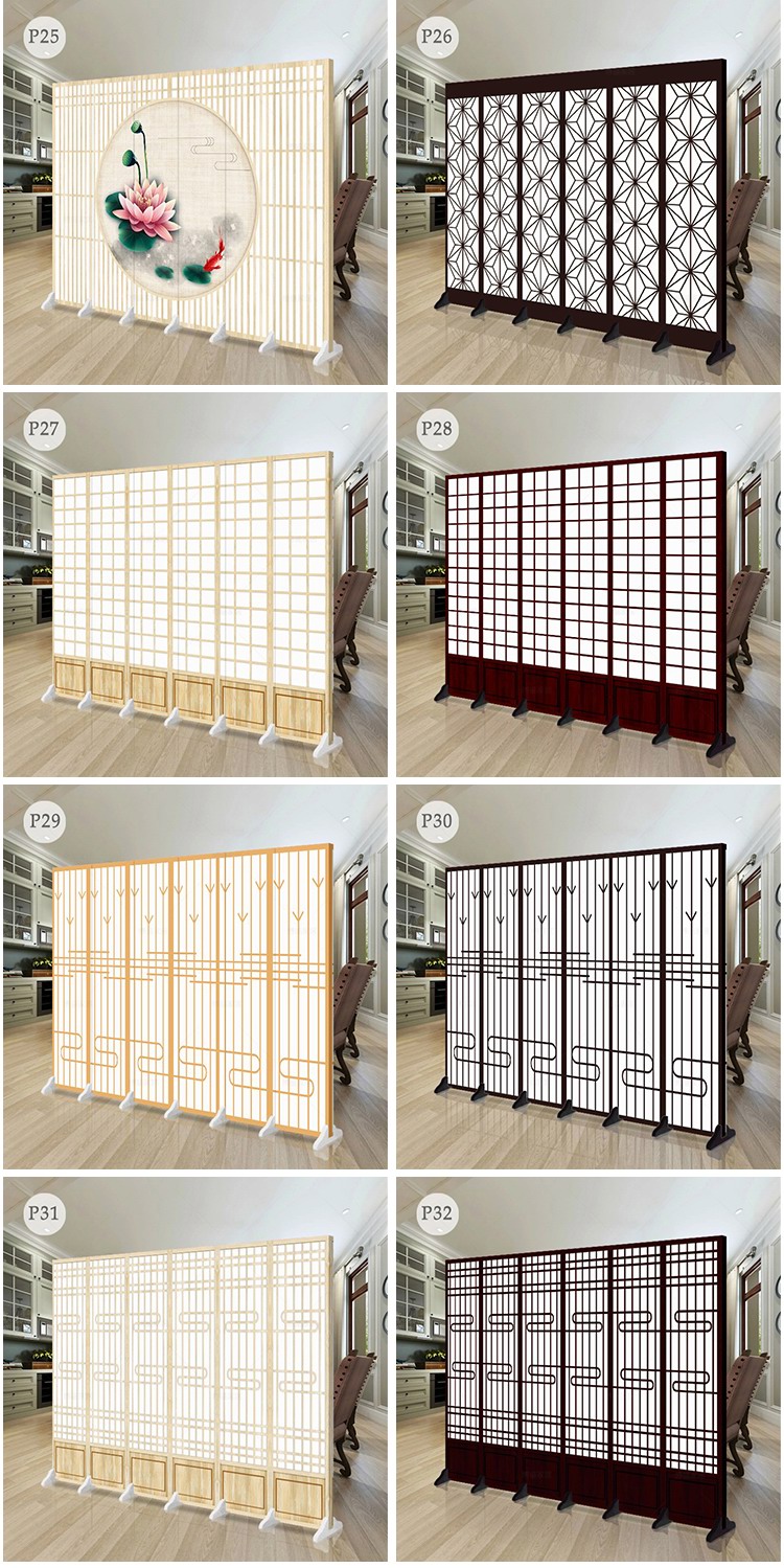 Màn hình kiểu Nhật phân vùng hiện đại tối giản màn hình ròng rọc nhà hàng khách sạn phục vụ hiên Zen màn hình gấp mới của Trung Quốc - Màn hình / Cửa sổ khung cửa