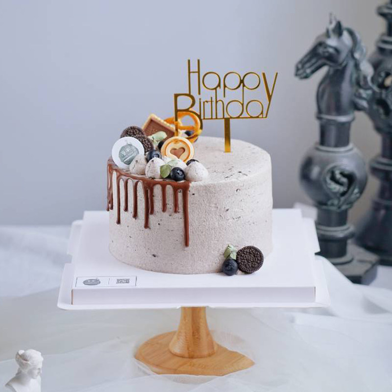 Dad Birthday Cake Decorating Insert Black Acrylic Happy Birthday Insert Beard Button Cake Insert