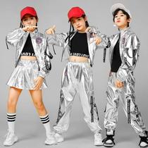 Childrens jazz dance suits boys hip-hop hip-hop suits girls exposed navel jazz suits childrens drum performance costumes