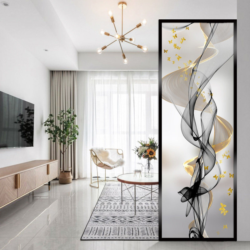 Customized Electric Control Atomization Glass Partition Office Living Room Screen Electronic Dimming Intelligent Art Frosted Steel