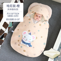 Newborn baby sleeping bag cotton swaddling baby baby anti-shock bag safety bag newborn baby spring and autumn thin egg-shaped sleeping bag