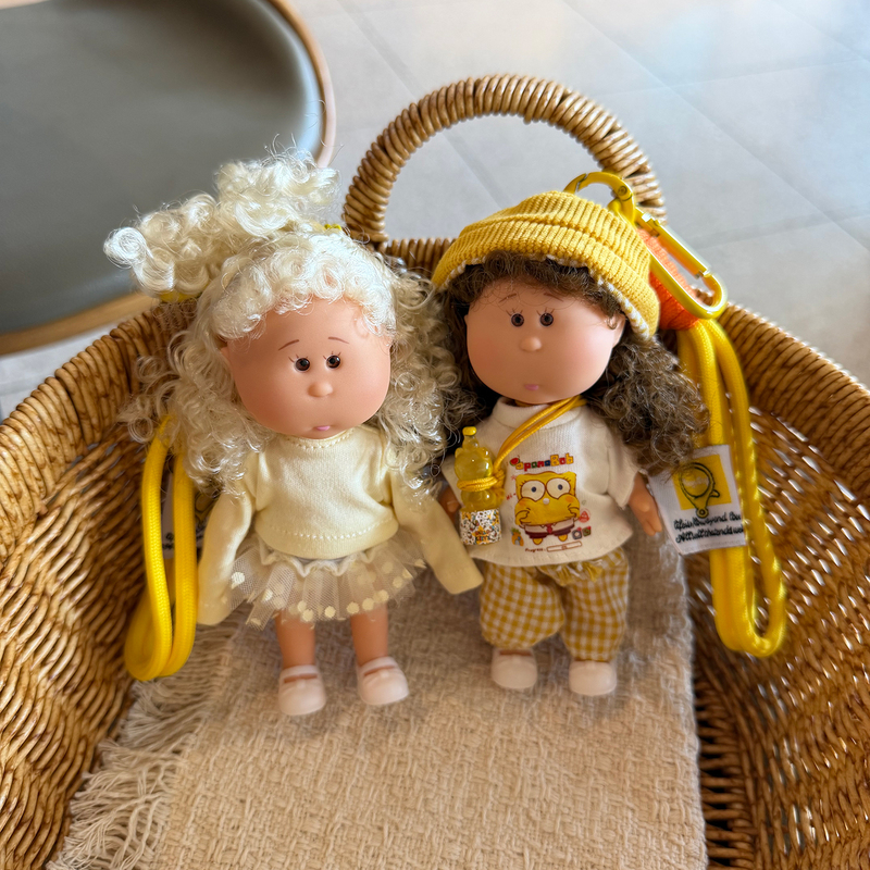 Spanish Mia Potato Doll Curly Hair Plush Toy Pendant Cute Bag Charm Keychain Waist Decoration Doll
