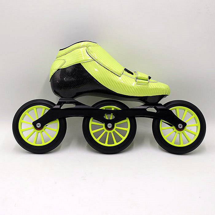 New Style Professional Men and women Carbon fiber 3x125mm Speed Skate Racing Shoes Race Speed Shoes Premium Large Wheel Skate Shoes