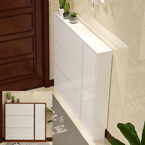 Shoe cabinet ultra-thin dump household entrance door narrow entrance foyer 17cm white large-capacity paint rack saves space