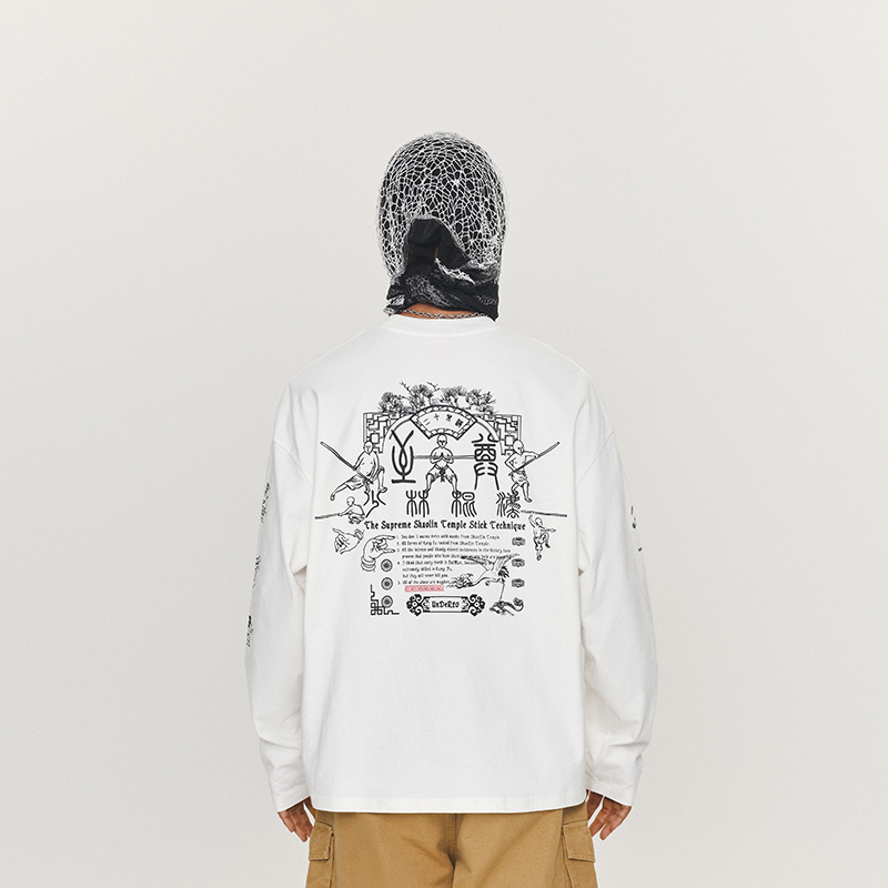 Under20 Supreme Shaolin Staff Fighting Long Sleeve T-Shirt