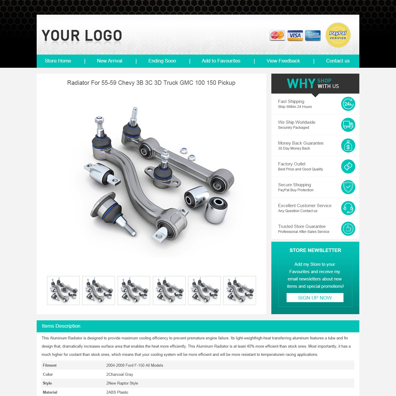 General Motors Products eBay Details Template Description Template compatible with mobile phone end and computer end