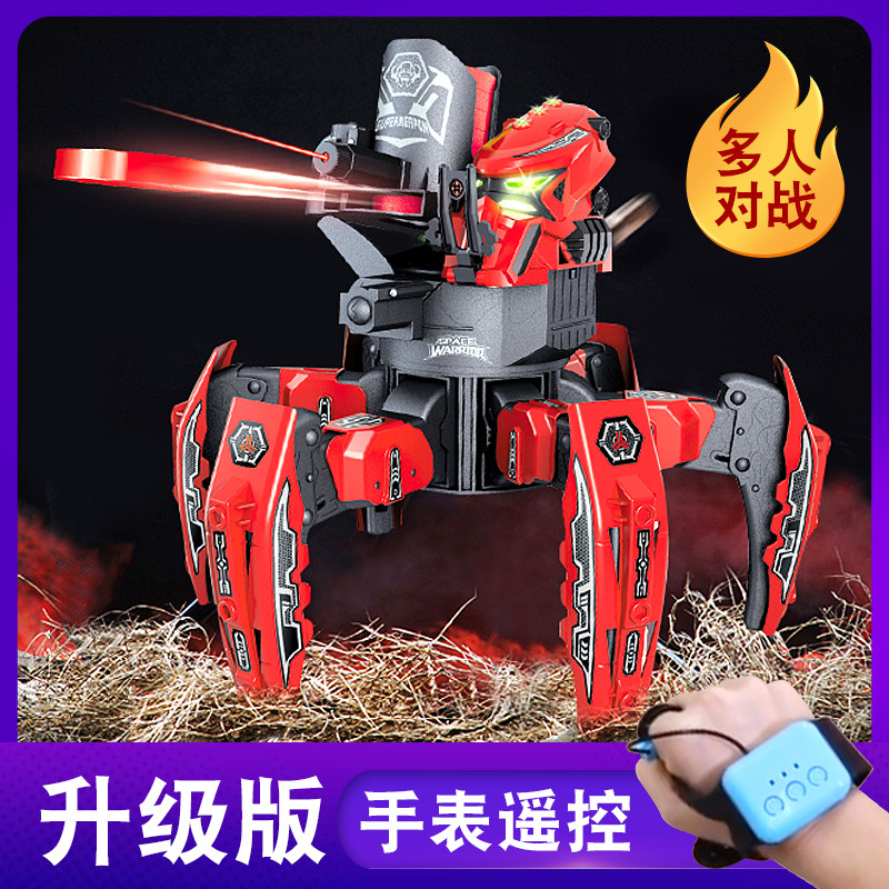 Electric remote control robot toys against high-tech boys and children of high-tech two-man intelligent attack on six-foot spiders