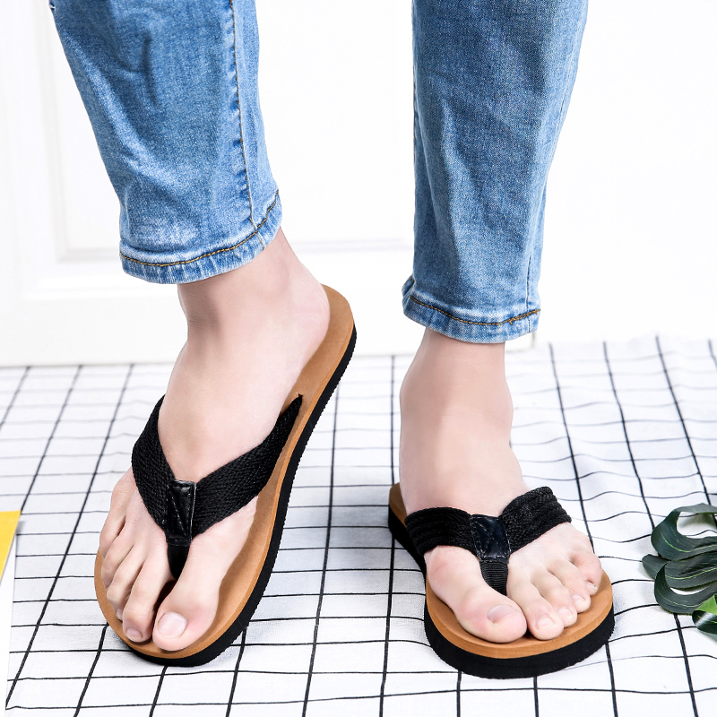 9.9 mùa hè của nam giới flip-flops dép của nam giới chịu mài mòn non-slip trọng lượng nhẹ nền tảng giày mùa hè pinch cá tính