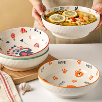 Ink color 2021 New Big Soup Bowl home extra-large sauerie Fish Big Bowl ceramic bowl boiled fish bowl soup basin
