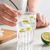 Ink Nordic minimalist ins Wind glass household water cup 2020 New Tide Transparent Milk Cup beverage cup