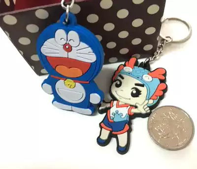 pvc soft plastic Korean creative cute keychain custom LOGO stereo cartoon rubber small animation pendant