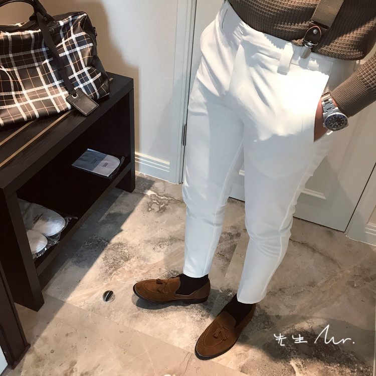 Hàn Quốc phiên bản Hàn Quốc của mùa thu và mùa đông quần short nam kaki