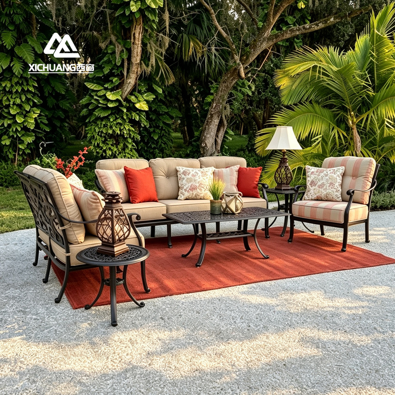 Charleston Outdoor Patio Sofa Cast Aluminum Bench Garden Rust-Proof Sofa Chair Villa Terrace Chair Set Coffee Table Charleston Outdoor Patio Sofa Cast Aluminum Bench Garden Rust-Proof Sofa Chair Villa Terrace Chair Set Coffee Table