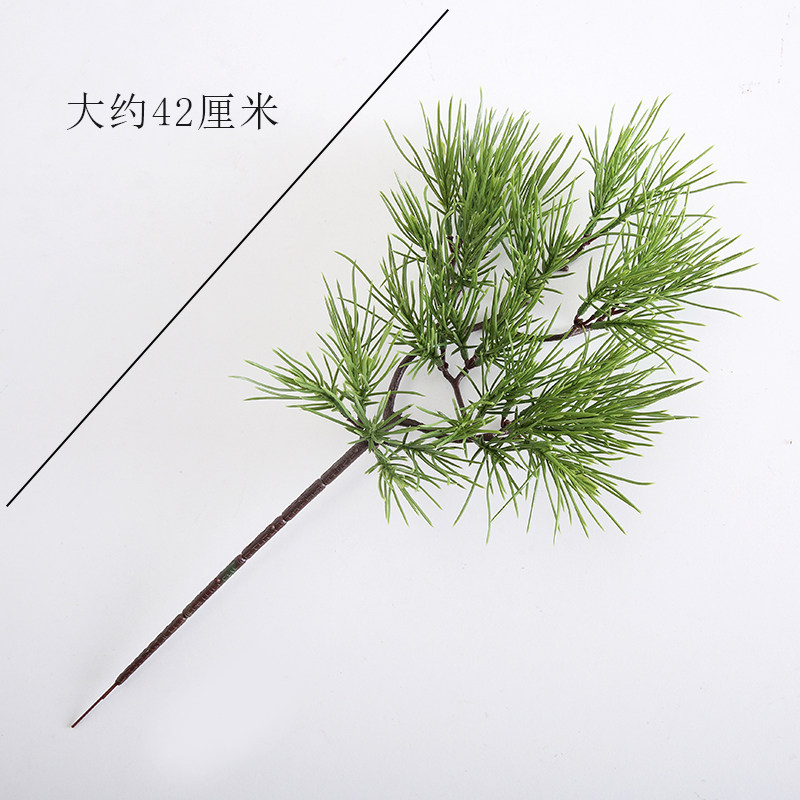 假黑松马尾松枞松五针松罗汉松仿真松树枝条松针崖柏仿真绿叶道具-阿里巴巴