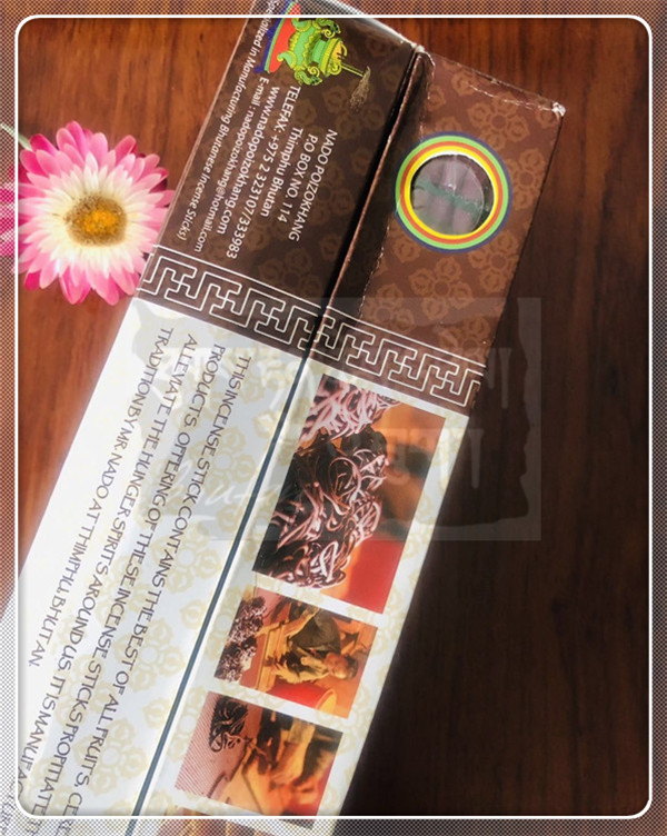Bhutanese NADO incense RIWO Red Box Tuberose 22cm (Bhutanese Kids Shop)