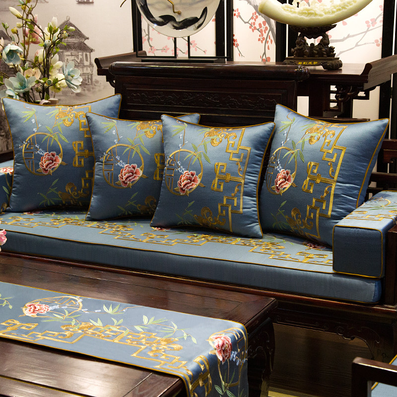 Redwood sofa cushion new Chinese Luohan Matthed Classical Furniture Cover Cushion Footwear Mat Thick Solid Wood Non-slip Pad