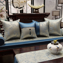 Red Wood Sofa Cushion Five Pieces With Backrest Chinese Style Home Vintage Thickened Non-slip Washable Conjoined Mat