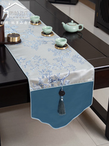 Tea table cloth New Chinese coffee table tea flag high grade table flag Chinese Zen long strip cloth tea mat mahogany furniture tablecloth