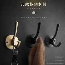 Free punch hook single hook coat hook wall coat adhesive hook behind the door bathroom hardware hook toilet adhesive hook