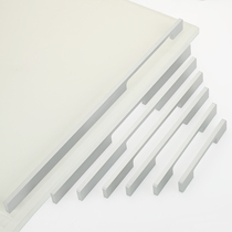 Silver wardrobe handle modern simple high-end extended matte black aluminum alloy door handle cabinet drawer handle