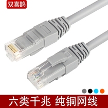 Double Magpie six gigabit network cable Finished network cable jumper cat6 engineering-grade network cable Pure copper network cable