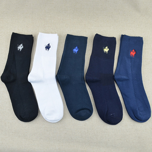 Pierpaolo polo socks ຖົງຕີນກາງ-calf ຂອງຜູ້ຊາຍໃນລະດູໃບໄມ້ປົ່ງແລະ summer ຜ້າຝ້າຍບໍລິສຸດ deodorant ທີ່ມີສີສັນທີ່ມີສີສັນຖົງຕີນກິລາທີ່ມີແອວສູງ.