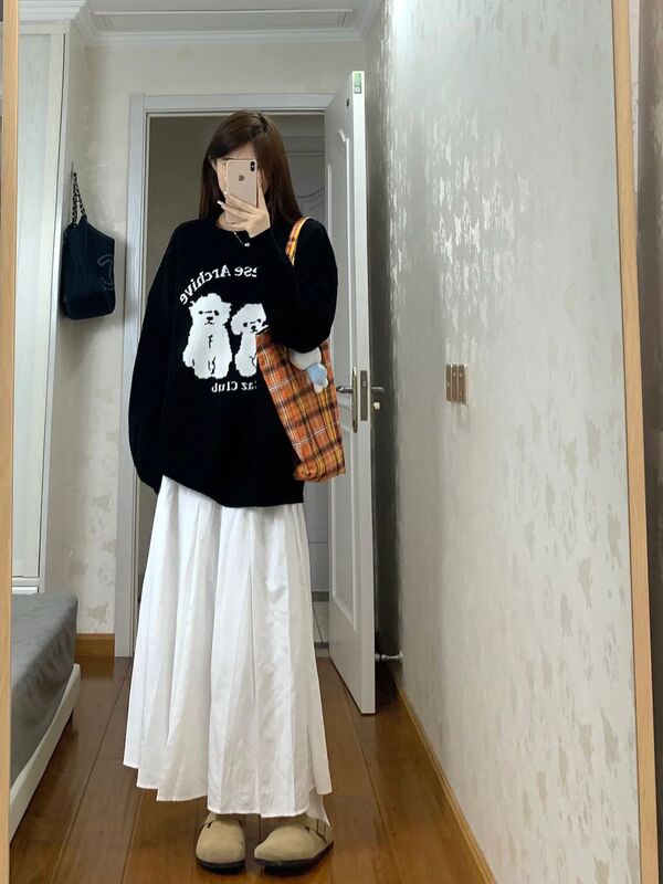 Cartoon Puppy Sweater for Women, New Winter Style, Loose and Lazy Style, Japanese Soft Pullover Knit Top Cartoon Puppy Sweater for Women, New Winter Style, Loose and Lazy Style, Japanese Soft Pullover Knit Top