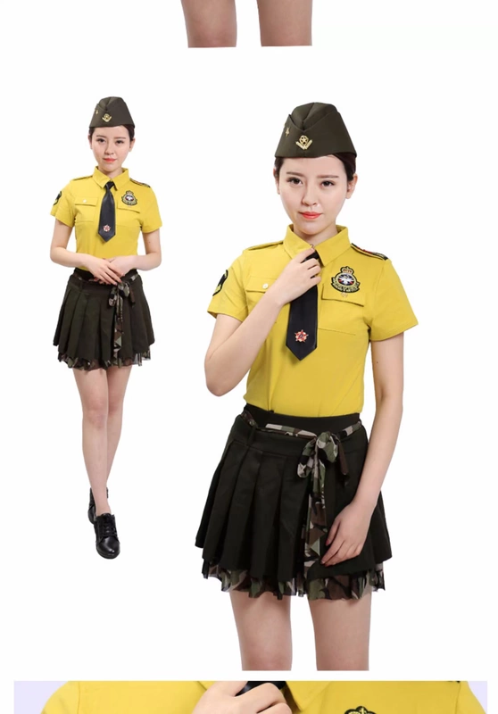 Trang phục thủy thủ Dance phù hợp với phụ nữ 2018 Mùa hè mới ngắn tay áo vuông Show khiêu vũ