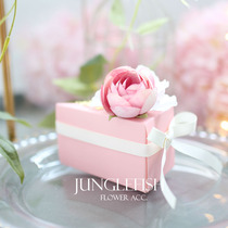 Pink Rose Rose Rosewood Flowers Gold Leaf Sugar Box Cake Box Wedding O Fashion Wedding Sugar Box Return To The Festive Sugar Box