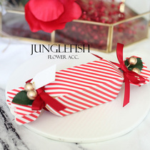 JF Eurostyle Mori Department Little Qing new creative wedding box Striped Candy Box Delight sugar Box Packaging Wedding Celebration