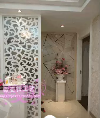 Living room dining room iron plate carved partition screen paint dressing room iron porch partition hollow hollow board